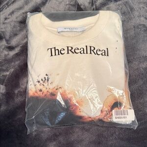 Givenchy Cream Sweatshirt with Black and Orange Graphic